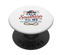 Divertido diseño de encanto sureño para mujeres del 4 de julio de EE. UU PopSockets PopGrip Adhesivo