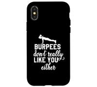 Divertido diseño de entrenamiento en casa de Burpees Hiit para mujer Carcasa para iPhone X/XS