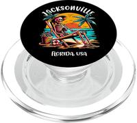 Divertido diseño de Esqueleto bajo el Sol abrasador de Jacksonville, Florida PopSockets PopGrip para MagSafe