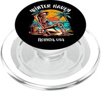 Divertido diseño de Esqueleto bajo el Sol abrasador de Winter Haven Florida PopSockets PopGrip para MagSafe