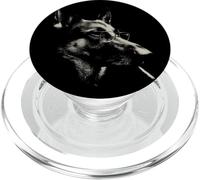 Divertido diseño de Estilo Retro canino Intelectual para Amantes de los Perros PopSockets PopGrip para MagSafe