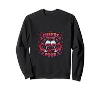 Divertido diseño de Fiesta para Amantes del Vino de Cheers To The Pour Sudadera