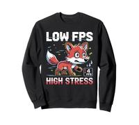 Divertido diseño de Fox Pixel de Juego de Alto estrés bajo FPS Sudadera