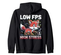 Divertido diseño de Fox Pixel de Juego de Alto estrés bajo FPS Sudadera con Capucha