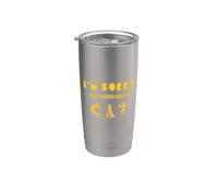 Divertido diseño de gato para todos los que aman a su tigre Vaso térmico de acero inoxidable de doble pared