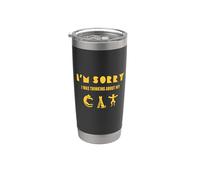 Divertido diseño de gato para todos los que aman a su tigre Vaso térmico de acero inoxidable de doble pared