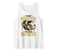 Divertido diseño de Humor Gamer sobre procrastinación Camiseta sin Mangas