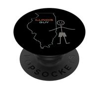 Divertido diseño de Illinois, IL Boys Illinois Souvenir PopSockets PopGrip Adhesivo