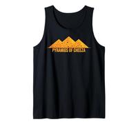 Divertido diseño de juego de palabras con queso Pyramids of Cheeza Camiseta sin Mangas