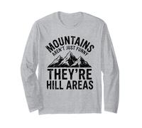 Divertido diseño de Juego de Palabras de montaña Son Zonas de Colina Humor Manga Larga