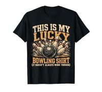 Divertido diseño de Jugador de Bolos Vintage This Is My Lucky Bowling Camiseta