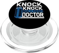 Divertido diseño de Knock Knock Who's There Doctor PopSockets PopGrip para MagSafe