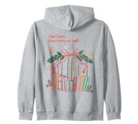 Divertido diseño de Lectura navideña de Dear Santa Bring Me Books Sudadera con Capucha