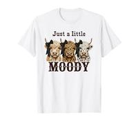 Divertido diseño de Leopardo de Vaca de Las Tierras Altas de Just Little Moody Camiseta