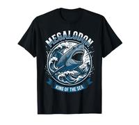 Divertido diseño de Megalodon King of The Sea para Amantes de los Tiburones Camiseta