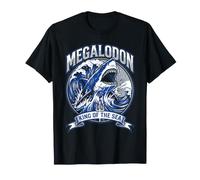 Divertido diseño de Megalodon King of The Sea para Amantes de los Tiburones Camiseta