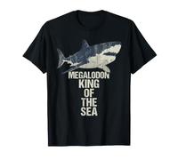 Divertido diseño de Megalodon King of The Sea para Amantes de los Tiburones Camiseta