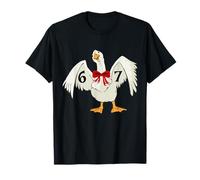 Divertido diseño de Meme con Lazo navideño de Six Seven 6 7 Silly Goose Camiseta