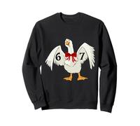 Divertido diseño de Meme con Lazo navideño de Six Seven 6 7 Silly Goose Sudadera