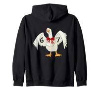 Divertido diseño de Meme con Lazo navideño de Six Seven 6 7 Silly Goose Sudadera con Capucha
