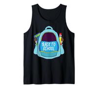 Divertido diseño de mochila de regreso a clases Camiseta sin Mangas
