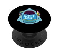 Divertido diseño de mochila de regreso a clases PopSockets PopGrip Adhesivo