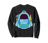 Divertido diseño de mochila de regreso a clases Sudadera