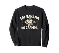 Divertido diseño de Mono Que Come plátano y Nunca se acalambran, el Primate se ríe Sudadera