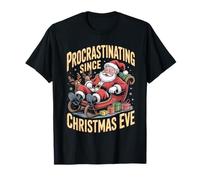 Divertido diseño de Papá Noel Que procrastinaba Desde Nochebuena Camiseta