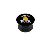 Divertido diseño de Pato de Goma What The Duck Humor PopSockets PopGrip Adhesivo