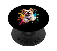 Divertido diseño de Perro Habanero para los Amantes de Havanese PopSockets PopGrip Adhesivo