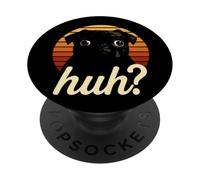 Divertido diseño de Perro Pug Huh Meme Retro Sunset Dog PopSockets PopGrip Adhesivo
