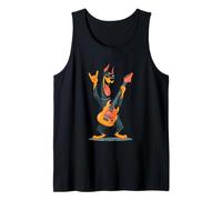 Divertido diseño de Perro Rock Guitarrista Cool Pet Music Lover Camiseta sin Mangas