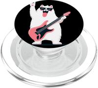 Divertido diseño de Perro Rock Tocando la Guitarra Lindo Animal Humor PopSockets PopGrip para MagSafe