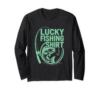 Divertido diseño de Pescador de Lucky Fishing Do Not Wash Manga Larga