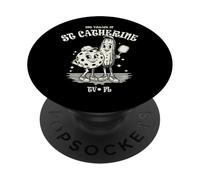 Divertido diseño de pickleball de The Village of St Catherine TV FL PopSockets PopGrip Adhesivo
