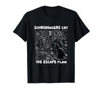 Divertido diseño de Plan de Escape de Schrodinger de Gato de física cuántica Camiseta