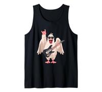 Divertido diseño de Pollo Rock Guitarrista Amante de la música Retro Camiseta sin Mangas