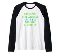 Divertido diseño de Sarcasmo de Inteligencia Artificial AI - Humor Camiseta Manga Raglan