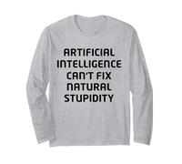 Divertido diseño de Sarcasmo de Inteligencia Artificial AI - Humor Manga Larga