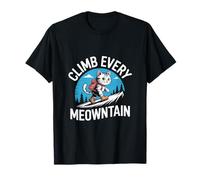 Divertido diseño de senderismo para gatos que suben a todas las montañas Camiseta