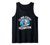 Divertido diseño de senderismo para gatos que suben a todas las montañas Camiseta sin Mangas