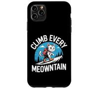 Divertido diseño de senderismo para gatos que suben a todas las montañas Carcasa para iPhone 11 Pro Max