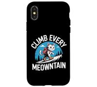 Divertido diseño de senderismo para gatos que suben a todas las montañas Carcasa para iPhone X/XS