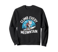 Divertido diseño de senderismo para gatos que suben a todas las montañas Sudadera