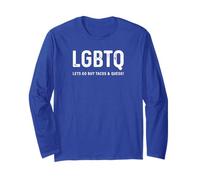 Divertido diseño de Tacos - LGBTQ Let's Go Buy Tacos & Queso Manga Larga