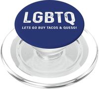 Divertido diseño de Tacos - LGBTQ Let's Go Buy Tacos & Queso PopSockets PopGrip para MagSafe