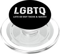 Divertido diseño de Tacos - LGBTQ Let's Go Buy Tacos & Queso PopSockets PopGrip para MagSafe