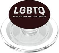 Divertido diseño de Tacos - LGBTQ Let's Go Buy Tacos & Queso PopSockets PopGrip para MagSafe