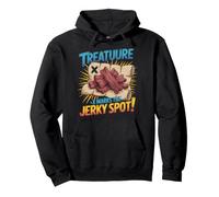 Divertido diseño de Tesoro con Forma de X Marks The Jerky Spot Sudadera con Capucha